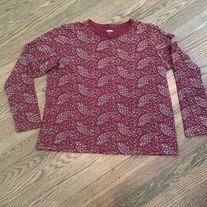 Land's End women's sz LG relaxed fit long sleeved t shirt